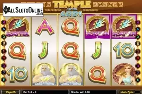Win Screen 2. Temple of the Gods from Gamesys