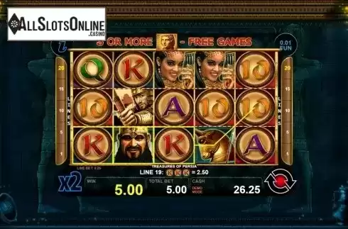 Win Screen 4. Treasures of Persia from Casino Technology