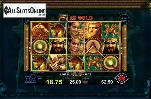 Win Screen 3. Treasures of Persia from Casino Technology