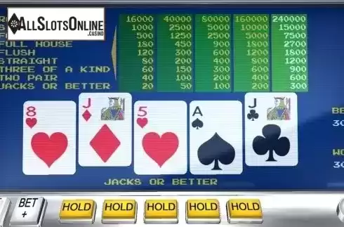 Win screen. Video Poker (FunFair) from FunFair