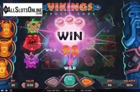 Multiplied Win. Vikings Frozen Gods from Thunderspin