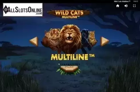 Start Screen. Wild Cats Multiline from Red Tiger