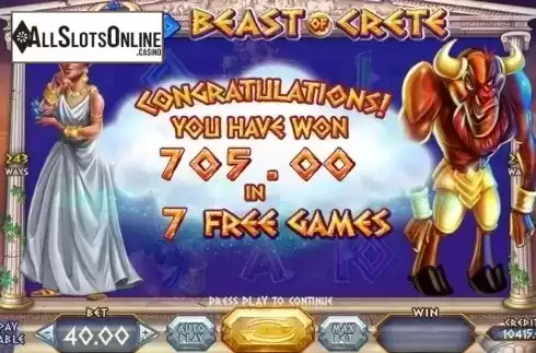 Total Win. Wild Beast of Crete from Felix Gaming