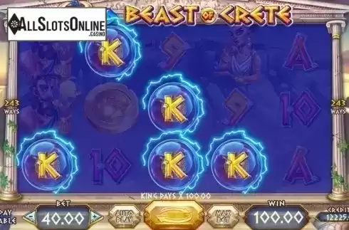 Win Screen. Wild Beast of Crete from Felix Gaming