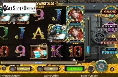 Win screen 2. Wild Wild West 2120 from Big Wave Gaming