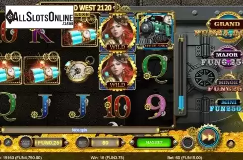 Win screen 3. Wild Wild West 2120 from Big Wave Gaming