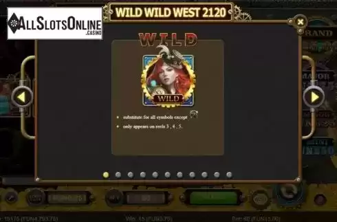 Wild screen. Wild Wild West 2120 from Big Wave Gaming
