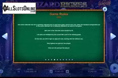 Rules screen 2