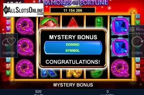 Bonus Game. Diamonds of Fortune from Greentube