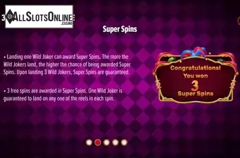 Super Spins screen