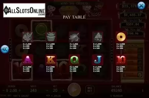 Paytable. 88 Riches (KA Gaming) from KA Gaming