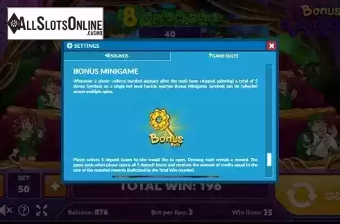 Bonus mini-game screen