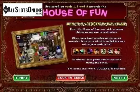 Paytable 1. Madness House of Fun from Ash Gaming