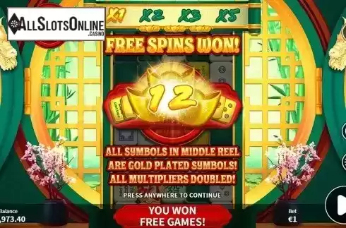 Free Spins Win Screen 2