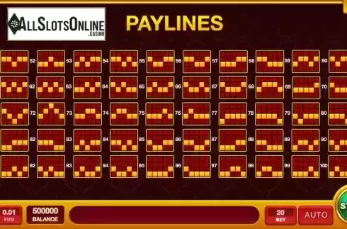 Paylines screen 2