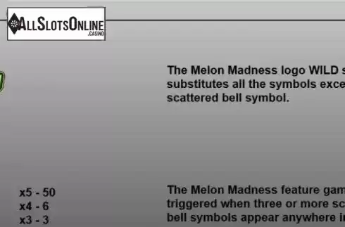 Paytable 1. Melon Madness Deluxe from Bwin.Party