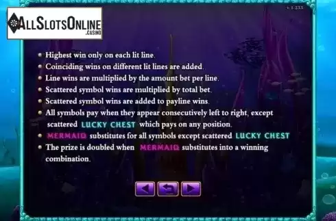 Game Rules. Mermaid's Lucky Chest from GMW