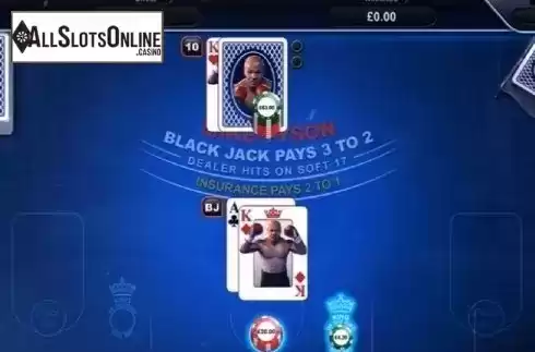Win Screen . Mike Tyson Blackjack from Inspired Gaming