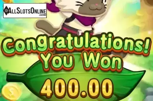 Bonus game win screen