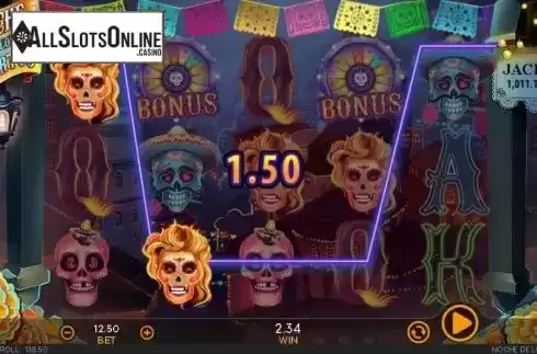 Win screen 3. Noche De Los Muertos from 888 Gaming