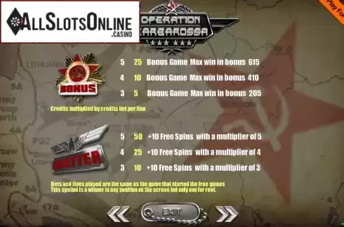 Screen6. Operation Barbarossa from Portomaso Gaming
