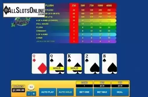 Game Screen. Aces & Eights (Habanero) from Habanero