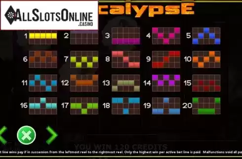 Paylines. Apocalypse (Fils Game) from Fils Game