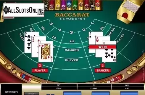 Game Screen. Baccarat (Microgaming) from Microgaming