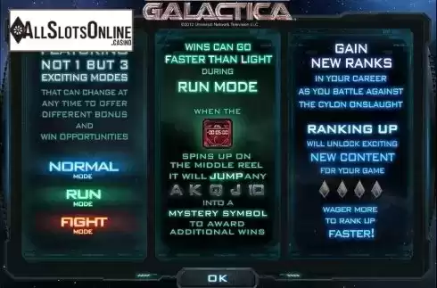Screen2. Battlestar Galactica from Microgaming