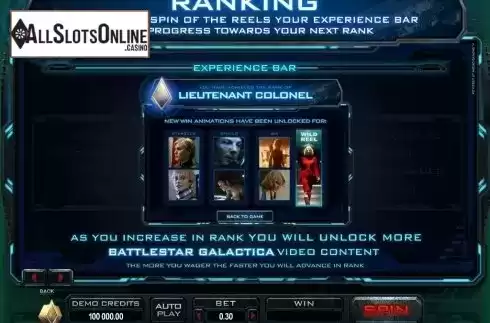 Screen6. Battlestar Galactica from Microgaming