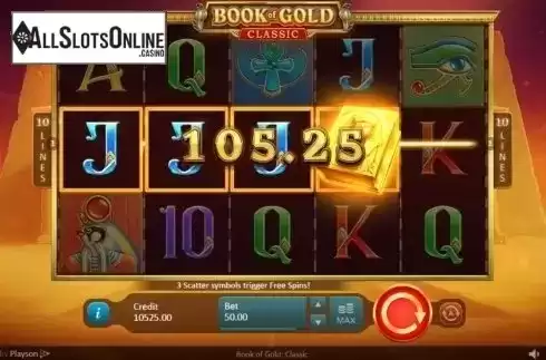 Win Screen. Book of Gold: Classic from Playson