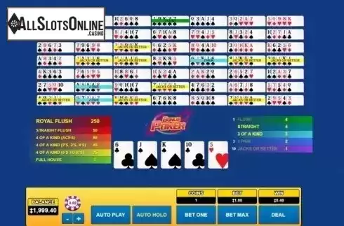 Game Screen. Bonus Poker (Habanero) from Habanero