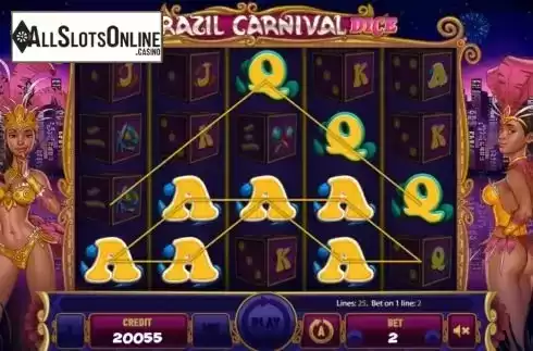 Win screen . Brazil Carnival Dice from Mancala Gaming