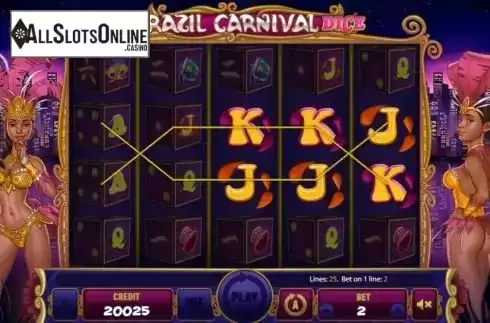 Win screen 2. Brazil Carnival Dice from Mancala Gaming