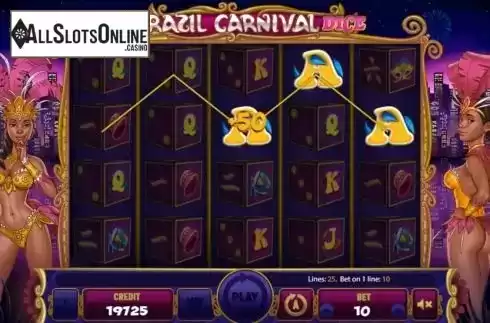 Win screen 3. Brazil Carnival Dice from Mancala Gaming