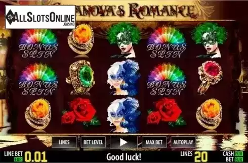 Game reels. Casanova's Romance HD from World Match