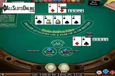 Game Screen. Casino Hold'em (NetEnt) from NetEnt