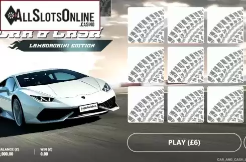 Game screen. Car & Cash - Lamborghini from gamevy