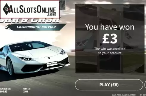 Win screen 1. Car & Cash - Lamborghini from gamevy