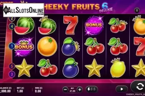 Reel Screen. Cheeky Fruits 6 Deluxe from Gluck Games