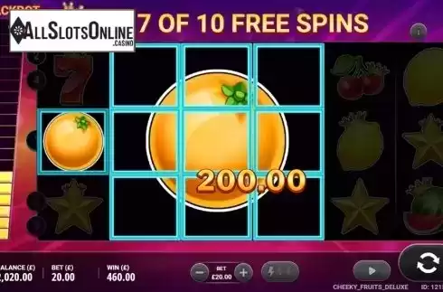 Win Screen 3. Cheeky Fruits 6 Deluxe from Gluck Games
