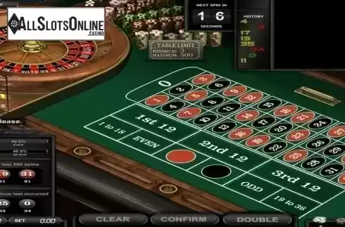 Game Screen. Common Draw Roulette from Betsoft