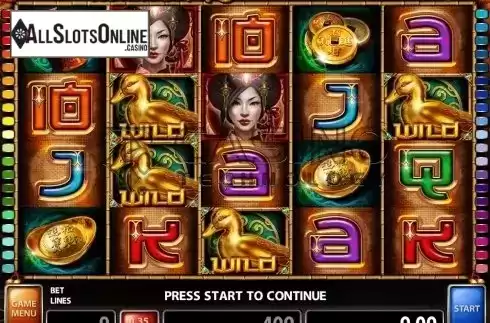 Win screen. Duck Of Luck Returns from Casino Technology