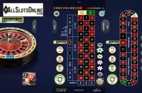 Game Screen 1. Diamond Bet Roulette from Playtech