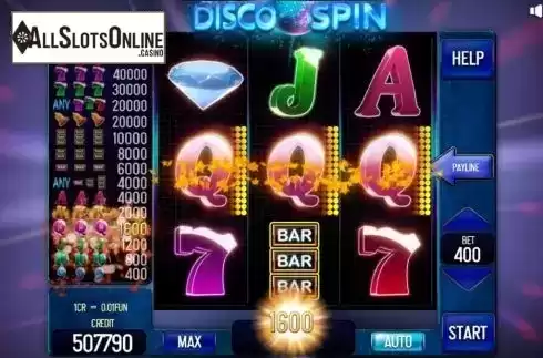 Win screen 2. Disco Spin Pull Tabs from InBet Games