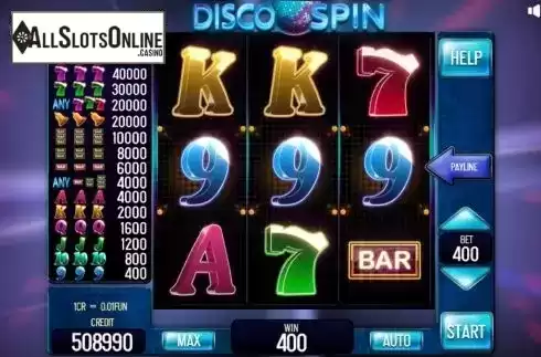Win screen 3. Disco Spin Pull Tabs from InBet Games