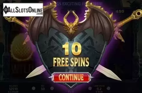 Free Spins Triggered. Dragons of the North from Pariplay