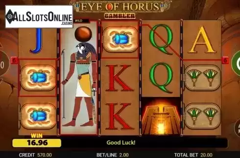 Win Screen 2. Eye of Horus Gambler from Reel Time Gaming