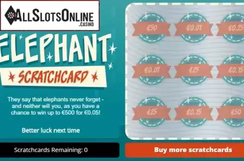 Game screen 2. Elephant Scratchcard from gamevy