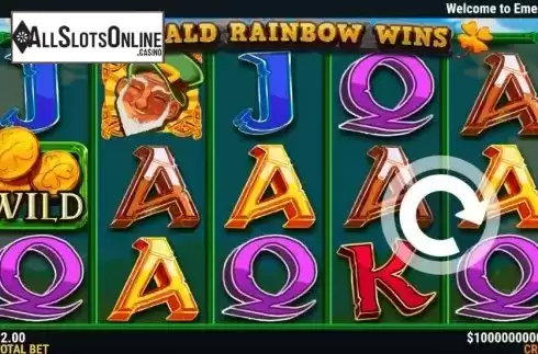 Reel Screen. Emerald Rainbow Wins from Slot Factory